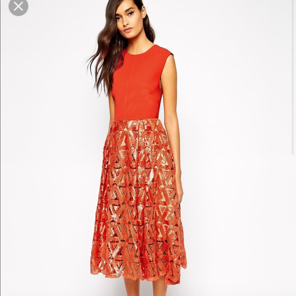 Self Portrait Geometric Sequin Dress US size 4